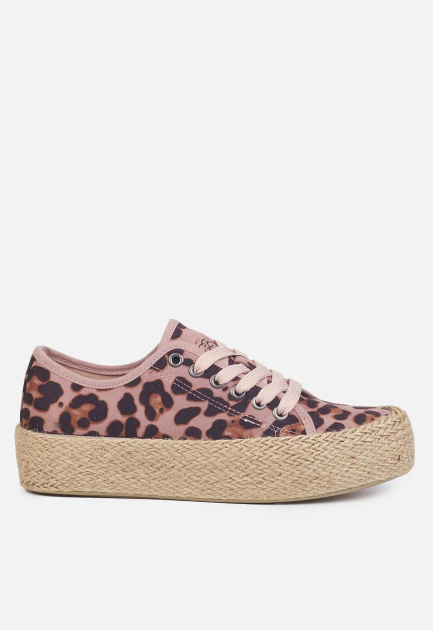 Miss Black - Quebec3 espadrille flatform sneaker - pink