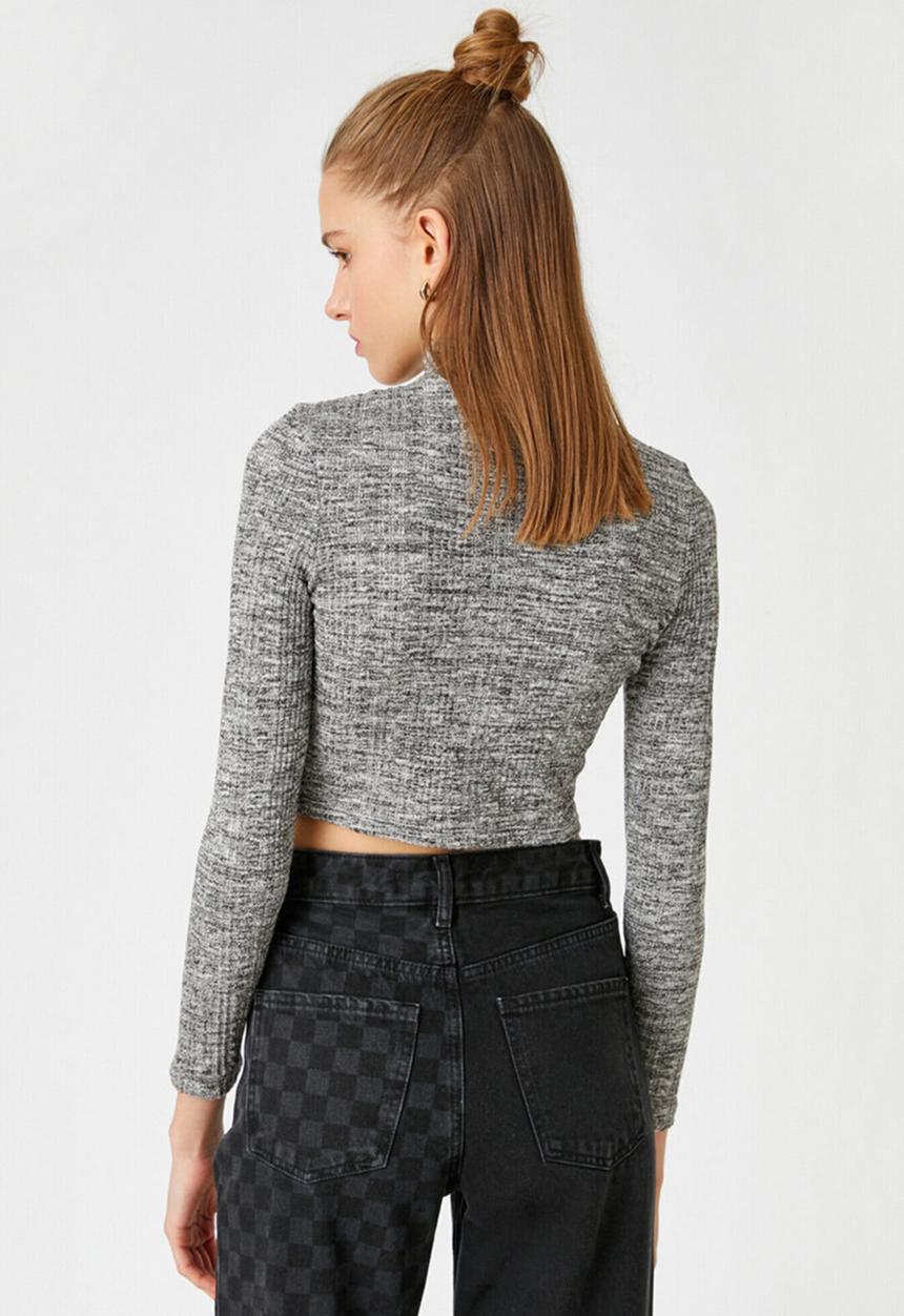 Koton - Turtleneck long sleeve sweater - brown