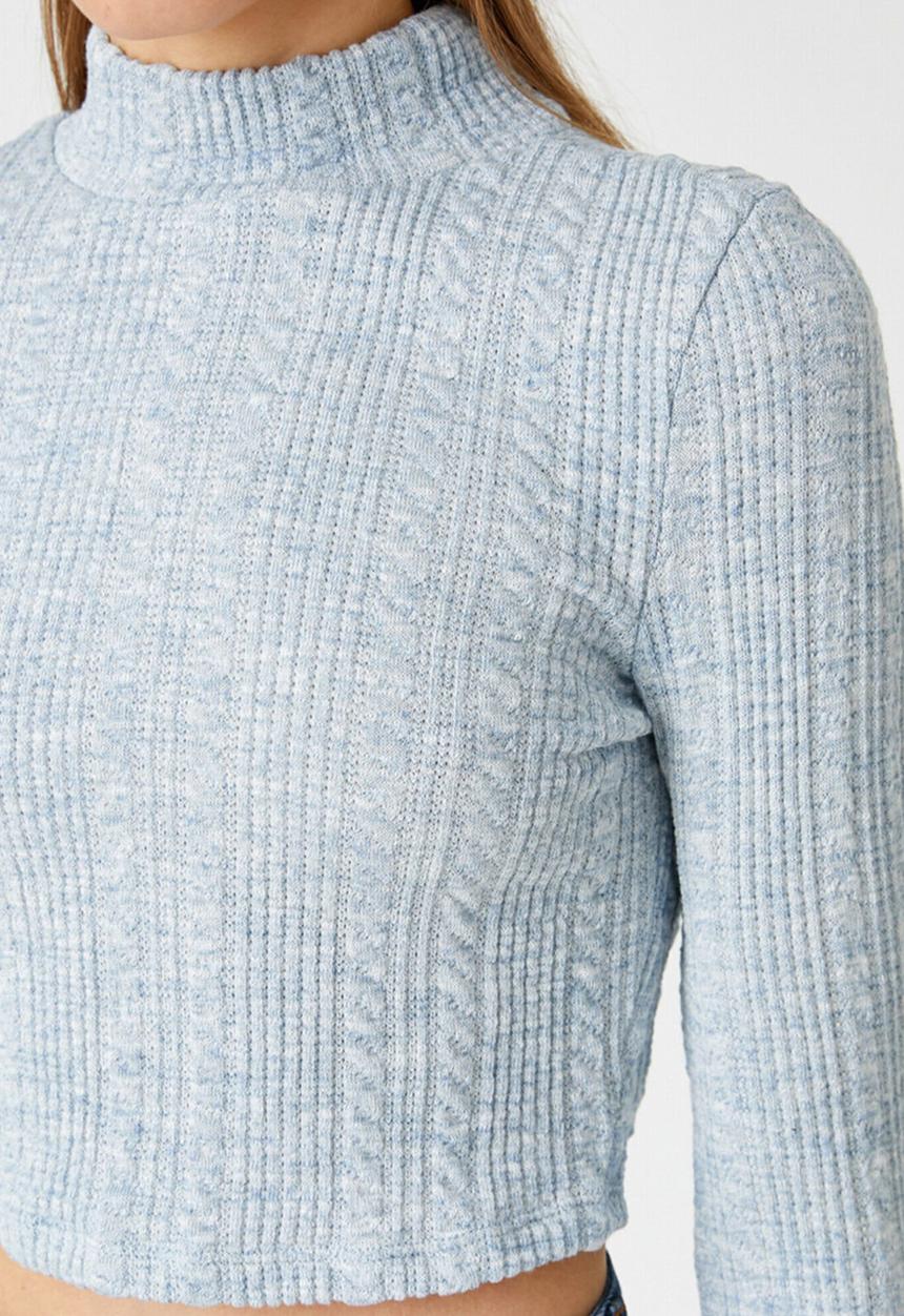 Koton - Turtleneck long sleeve sweater - blue