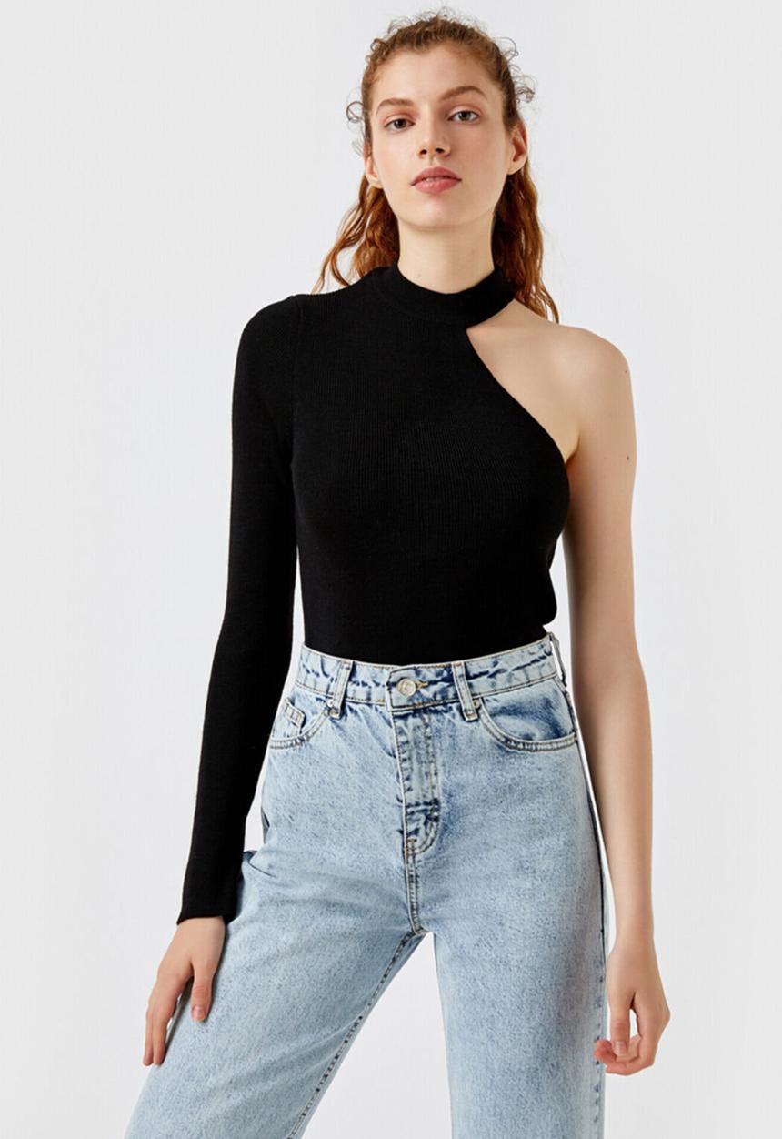 Koton - Single sleeve sweater - black