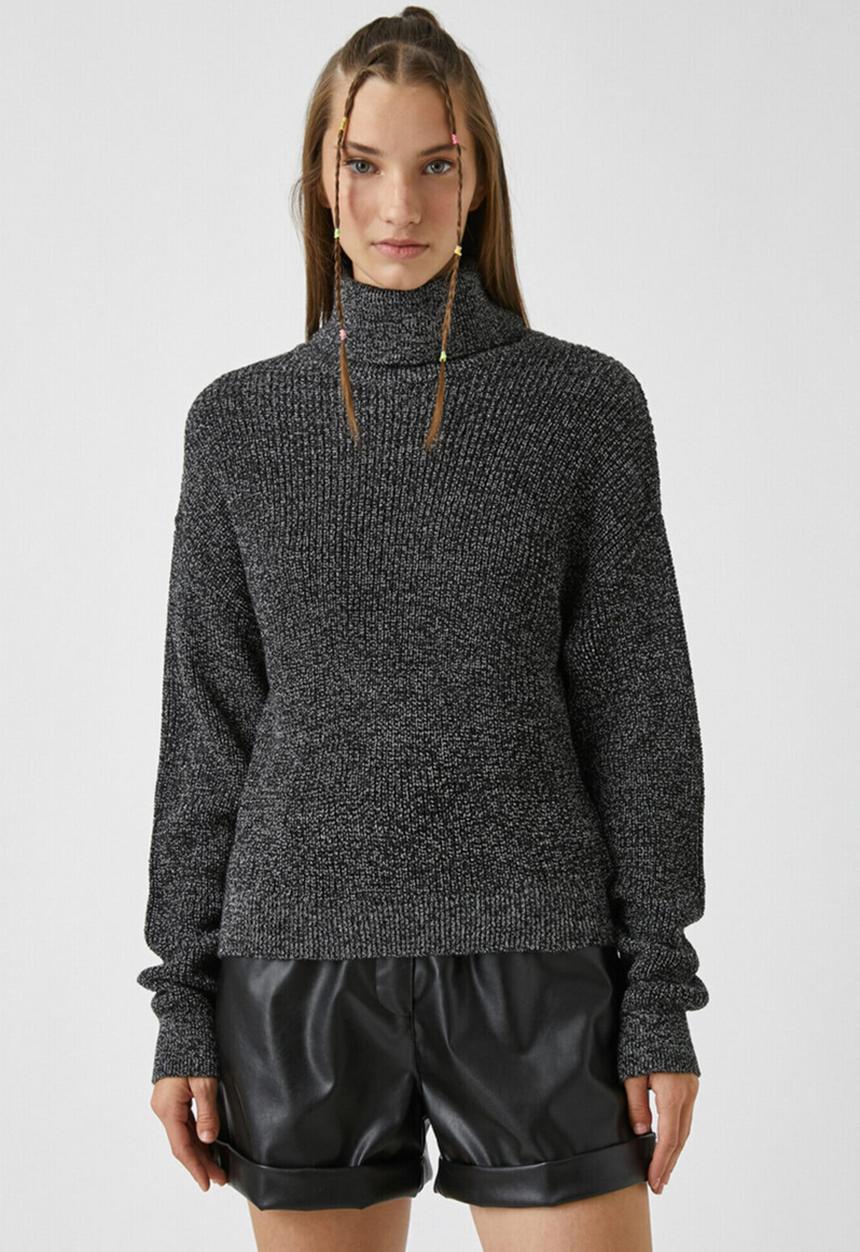 Koton - Turtle neck sweater long sleeve - anthracite 