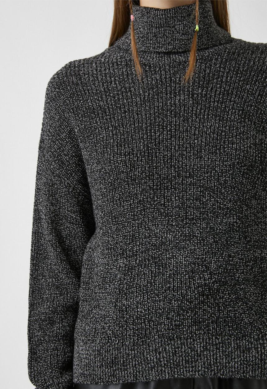 Koton - Turtle neck sweater long sleeve - anthracite 