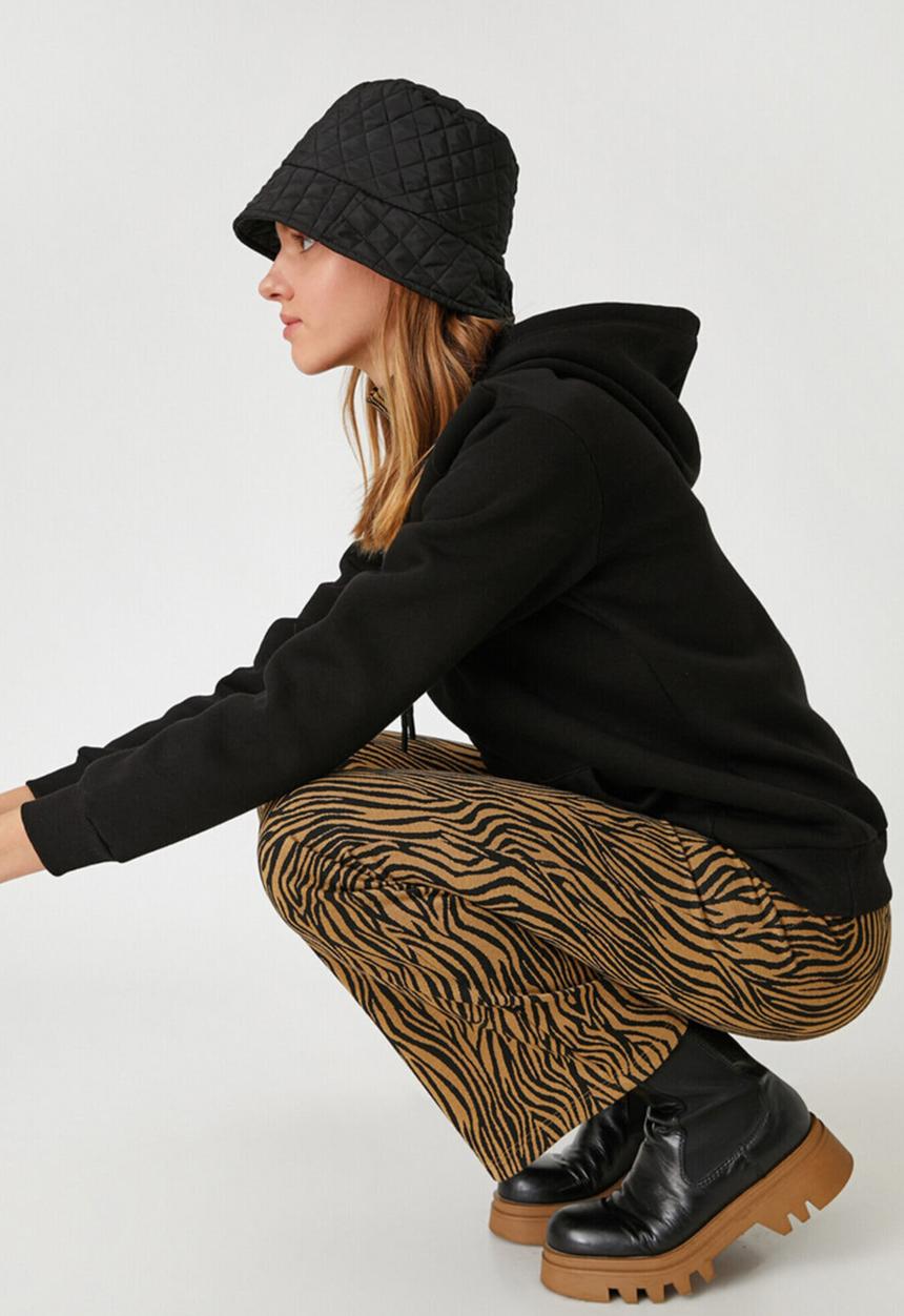 Koton - Long sleeve hoodie pocket sweatshirt - black