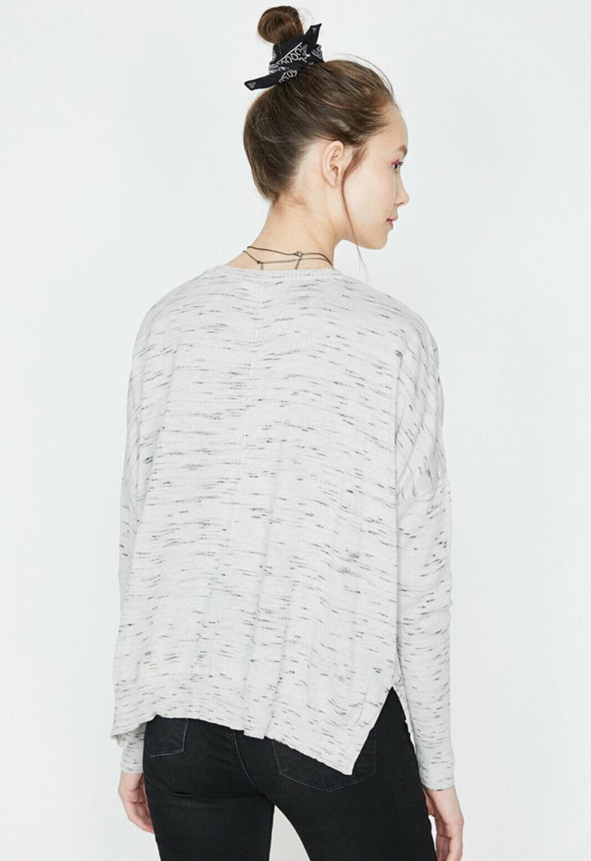 Koton - Long sleeve printed sweatshirt - grey