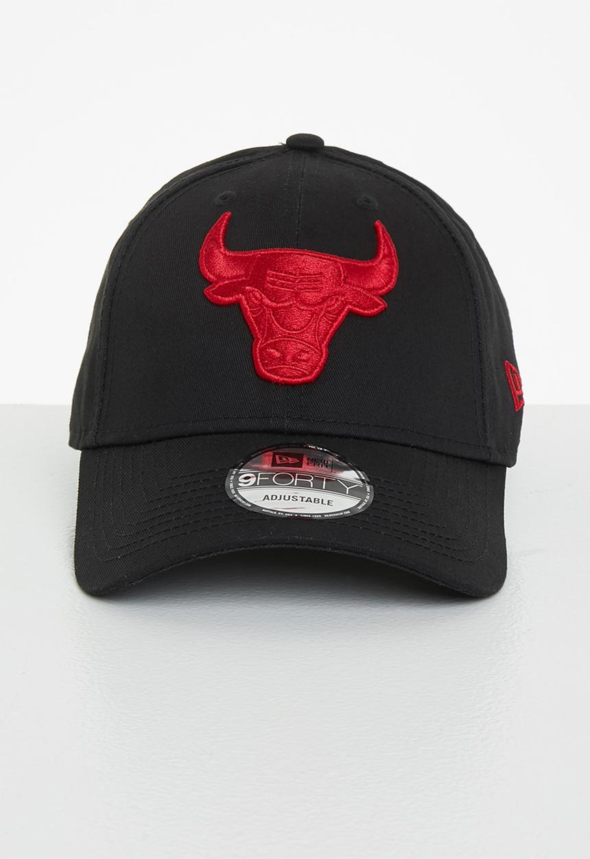 New Era - Neon pack 9forty - Chicago Bulls - black & red 