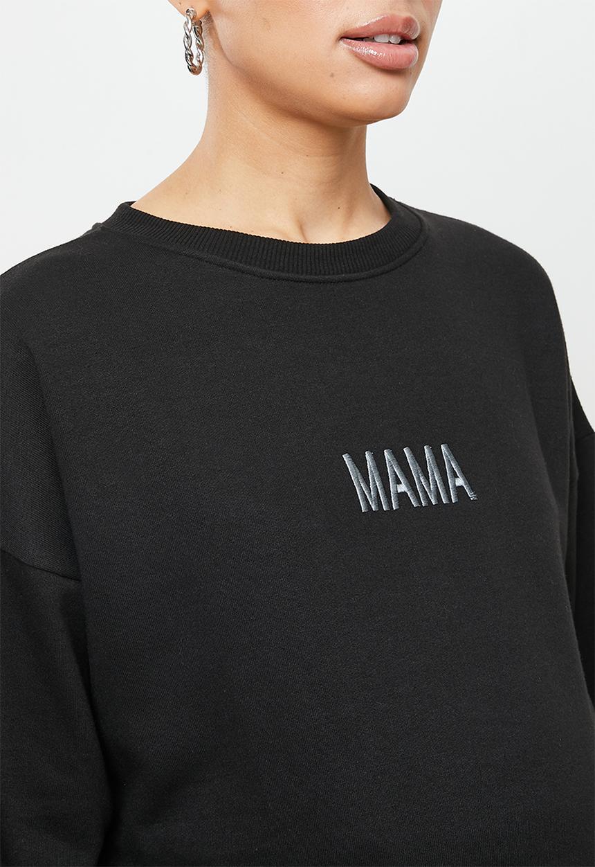 Missguided - Maternity baby mama sweat - black