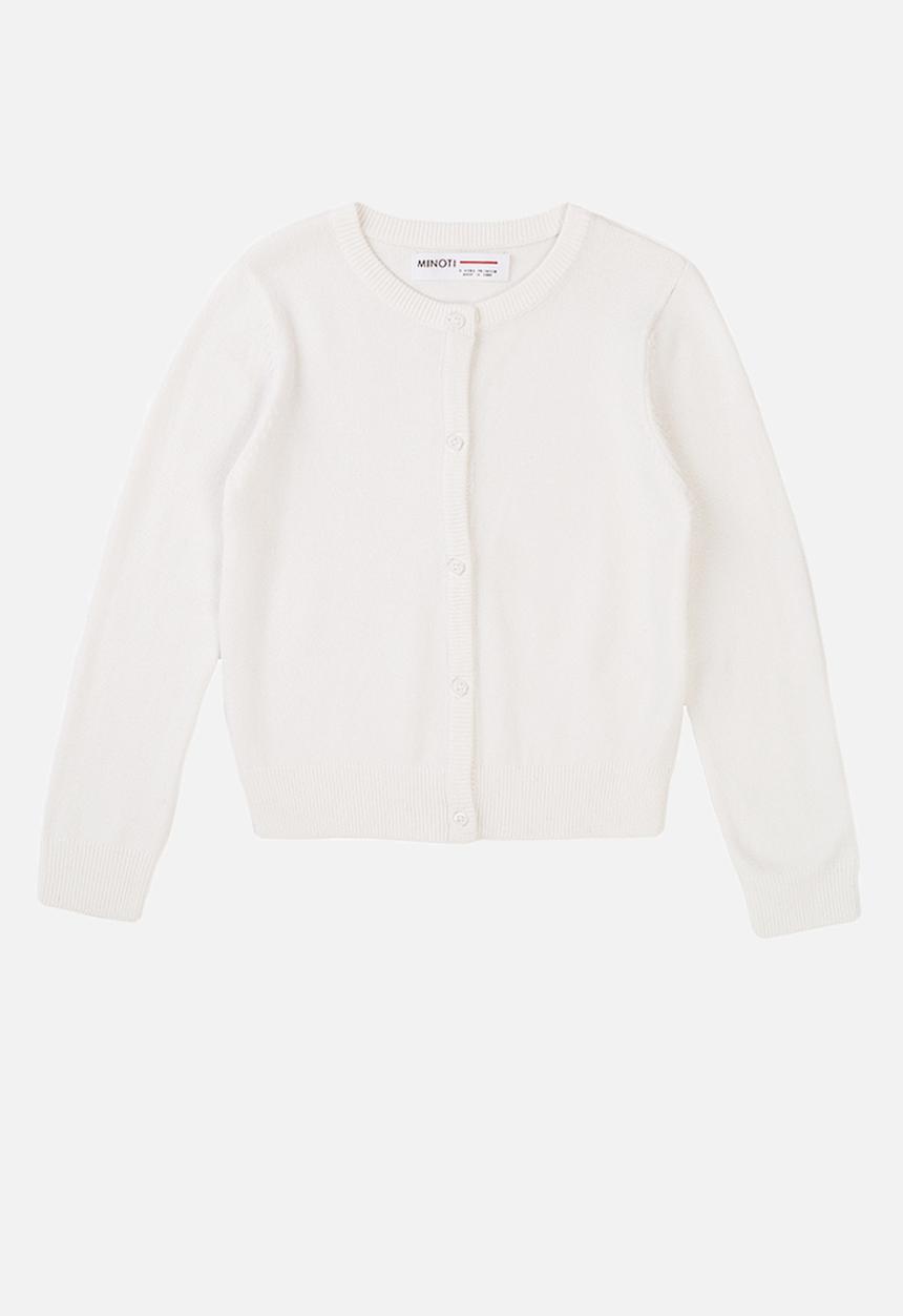 MINOTI - Cream basic knitted cardigan