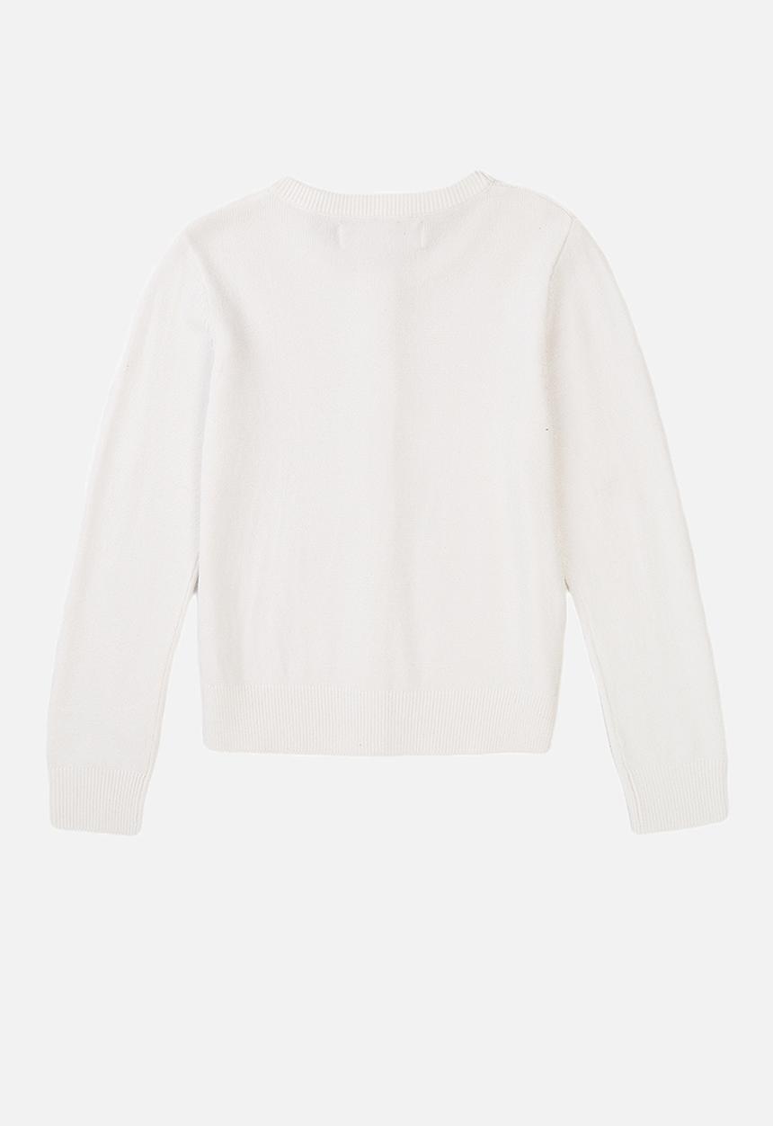 MINOTI - Cream basic knitted cardigan