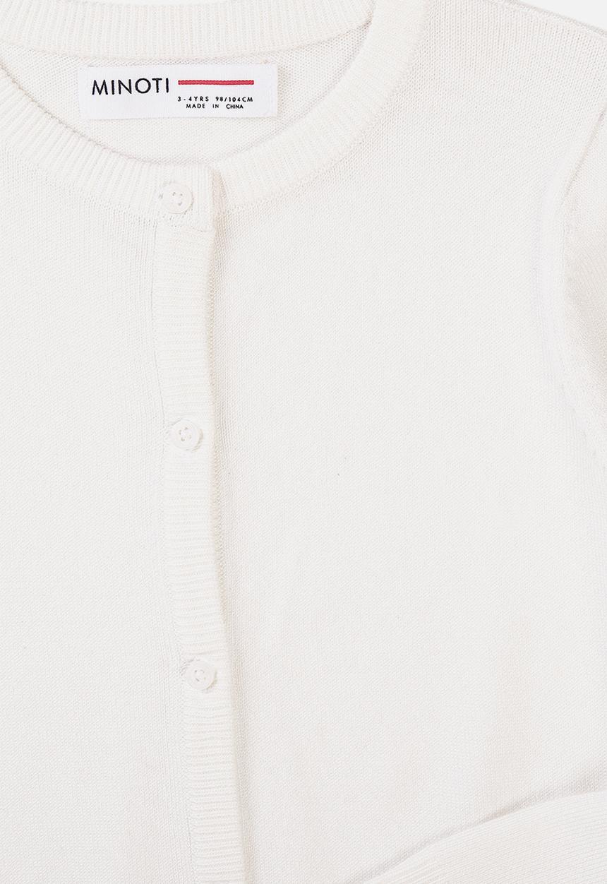 MINOTI - Cream basic knitted cardigan