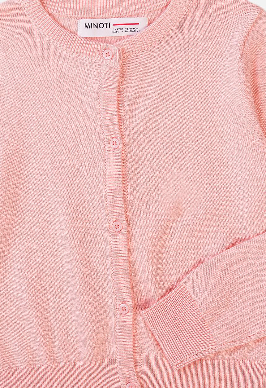 MINOTI - Blush basic knitted cardigan - pink 