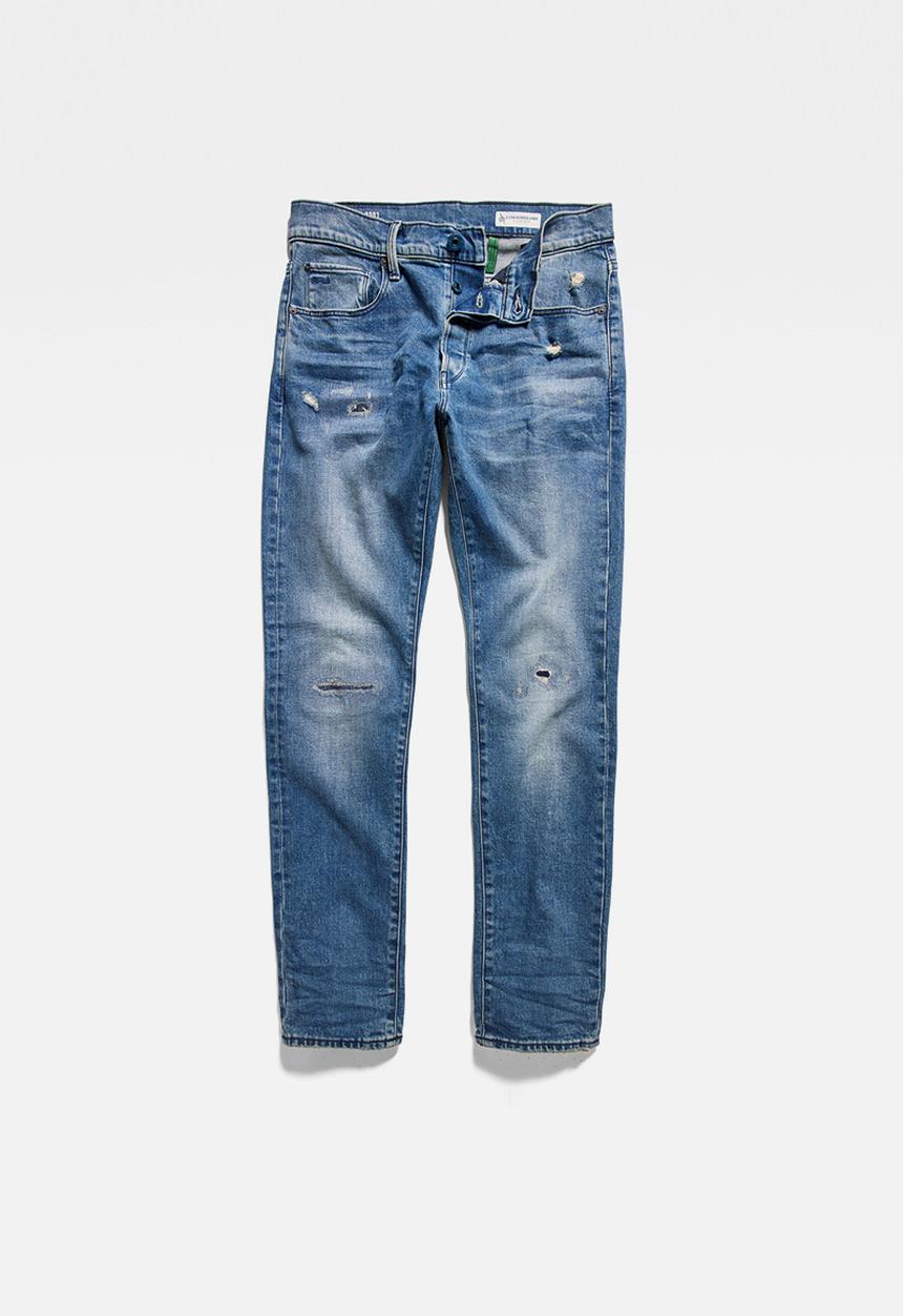 G-STAR - 3301 Slim - faded cascade restored