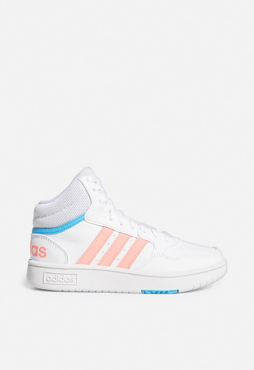 adidas Originals - Hoops mid 3.0 k - ftwr white/acid red/sky rush
