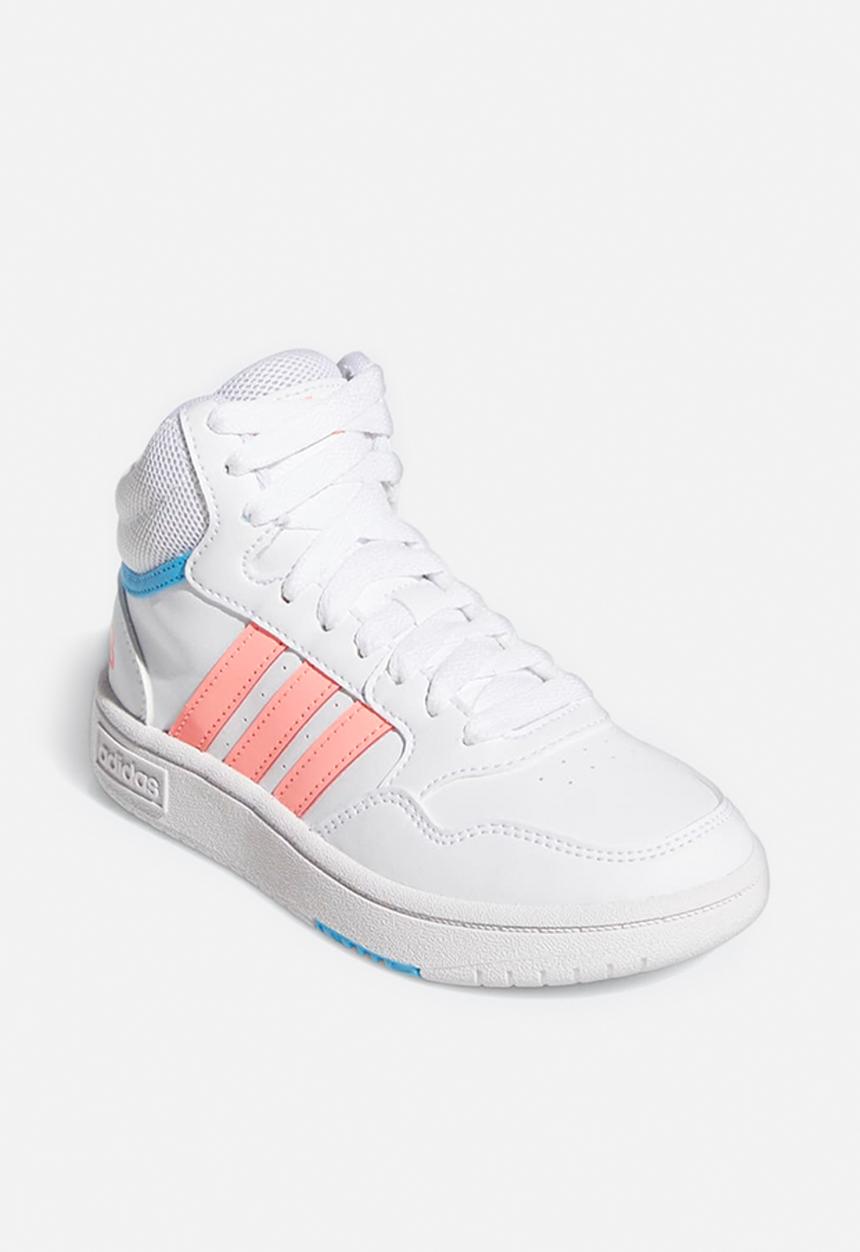 adidas Originals - Hoops mid 3.0 k - ftwr white/acid red/sky rush