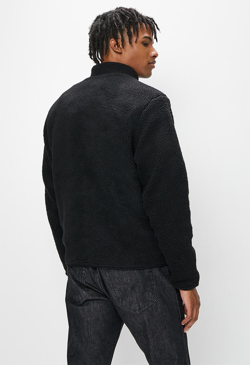STYLE REPUBLIC - Borg jacket with contrast panels - black