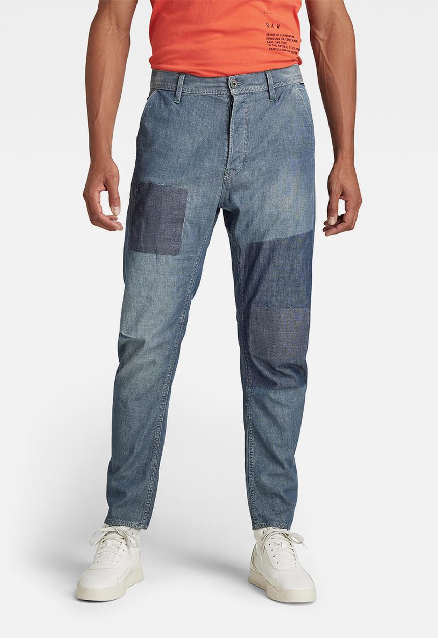 G-STAR - Grip 3d relaxed tapered - antic faded aegean blue tech restored