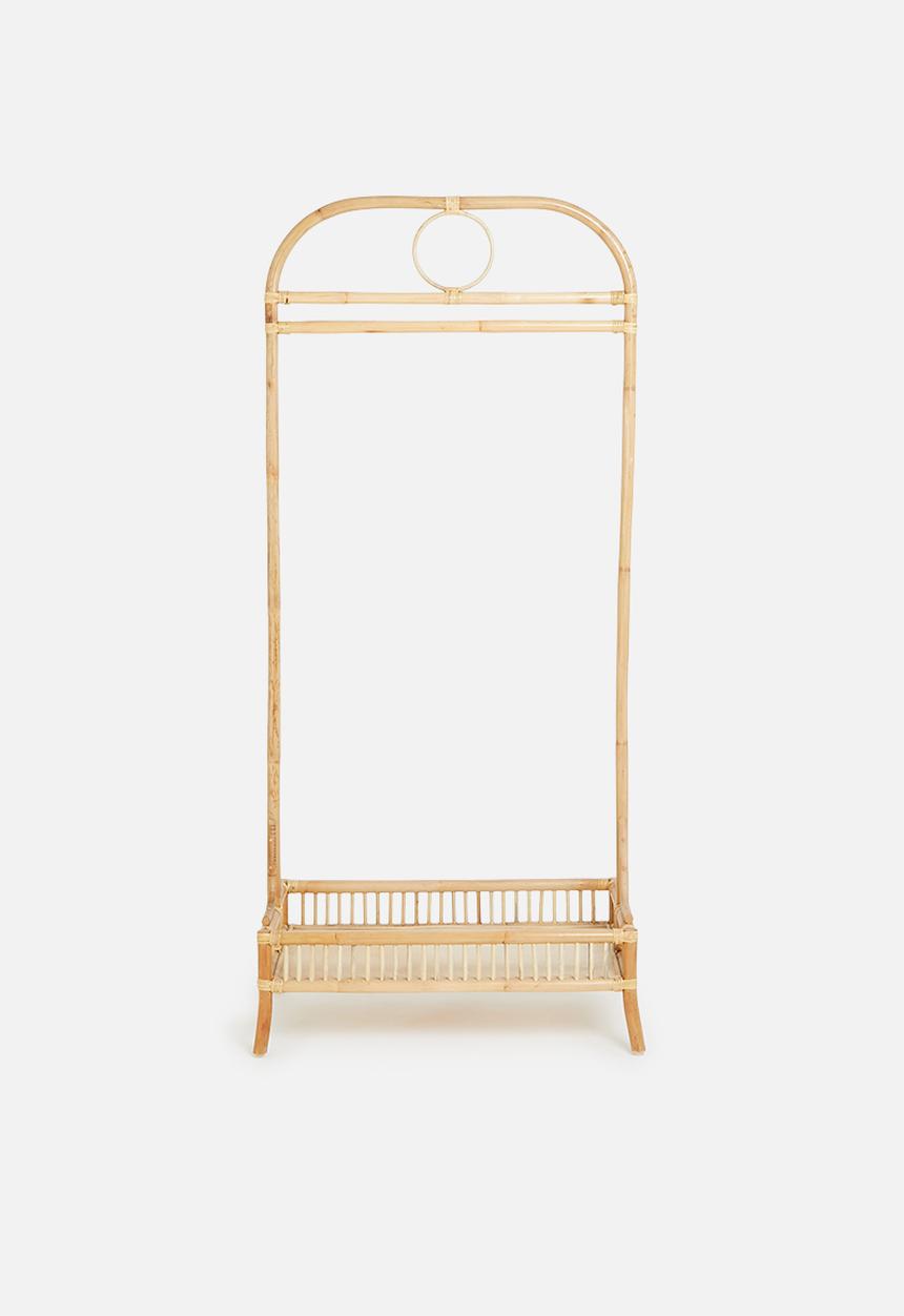 Sixth Floor - Rattan clothing rail - natural