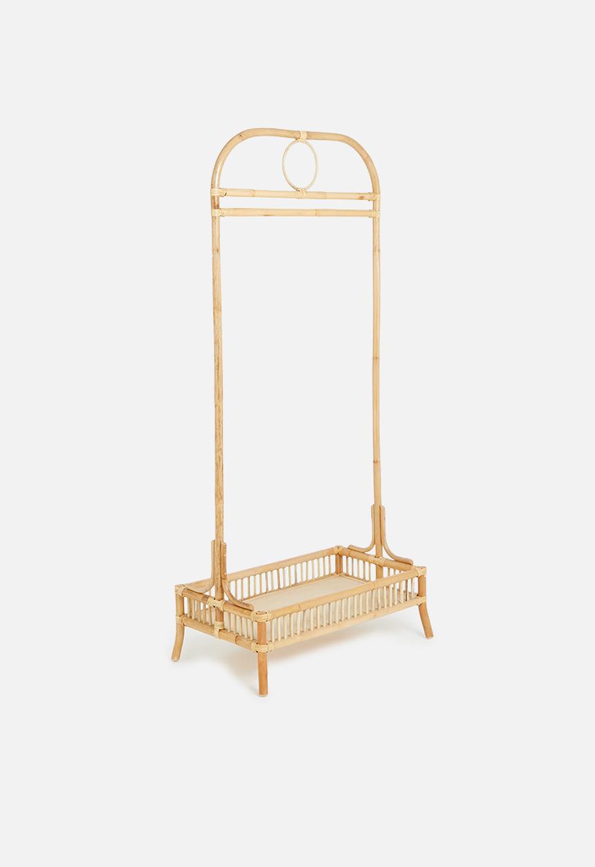 Sixth Floor - Rattan clothing rail - natural