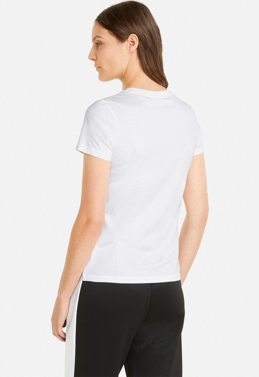 PUMA - Classic metallic logo tee - white & silver