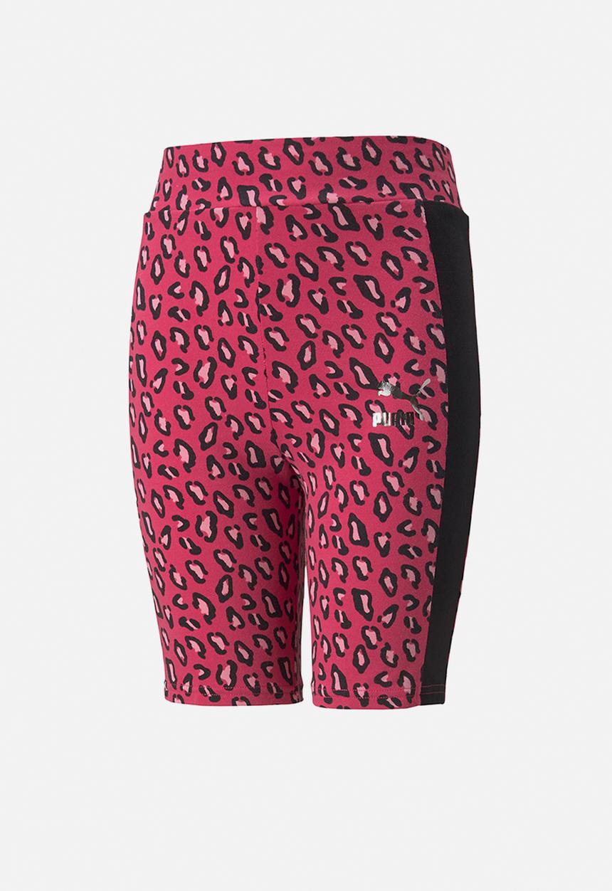 PUMA - Classics summer roar t7 aop short leggings g - beetroot purple