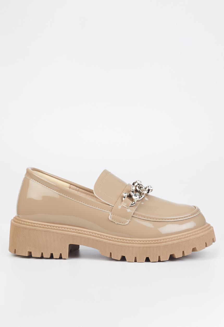 Miss Black - Chainz1 lug sole loafer - neutral