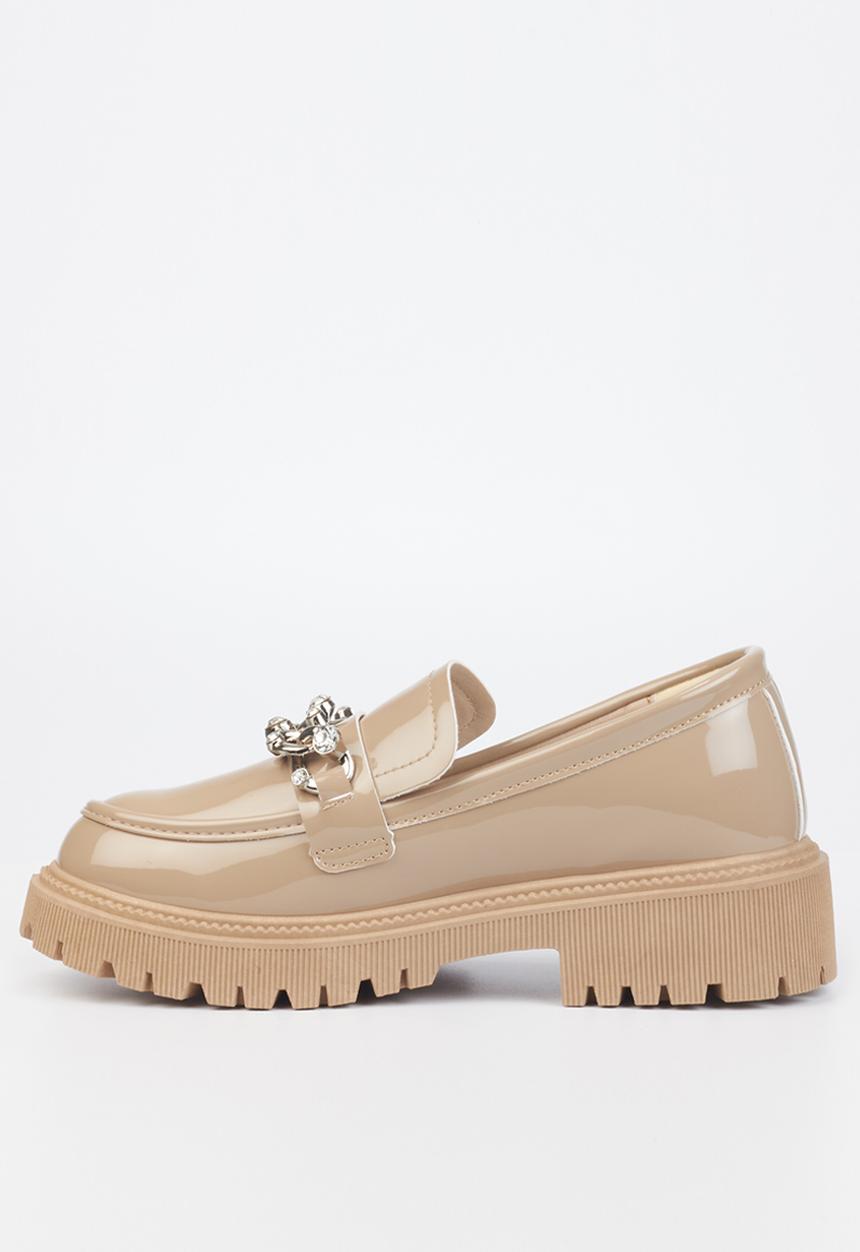 Miss Black - Chainz1 lug sole loafer - neutral