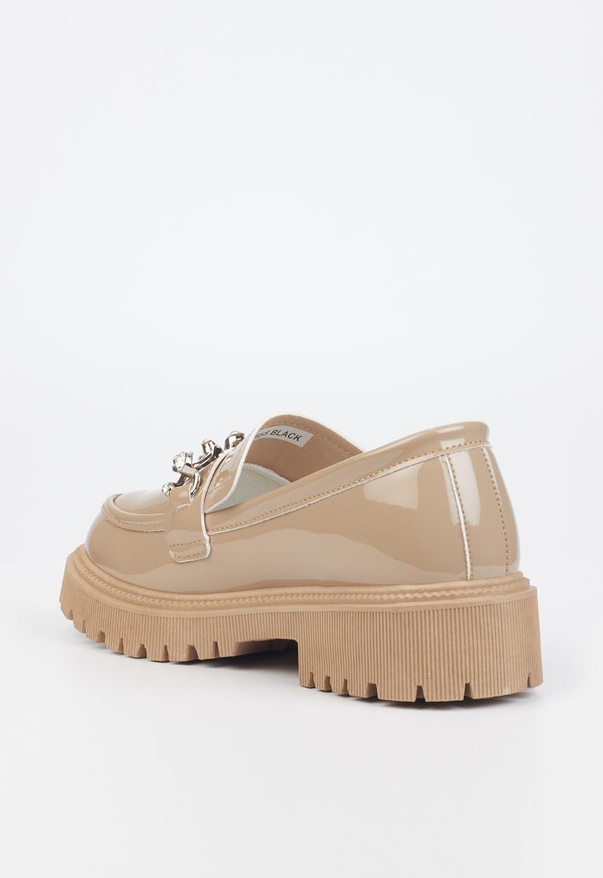 Miss Black - Chainz1 lug sole loafer - neutral