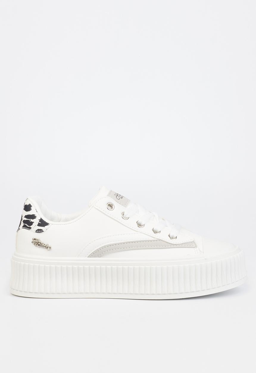 Miss Black - Trio6 flatform sneaker - white