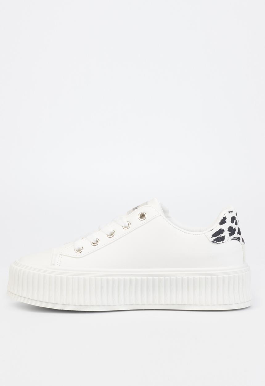 Miss Black - Trio6 flatform sneaker - white