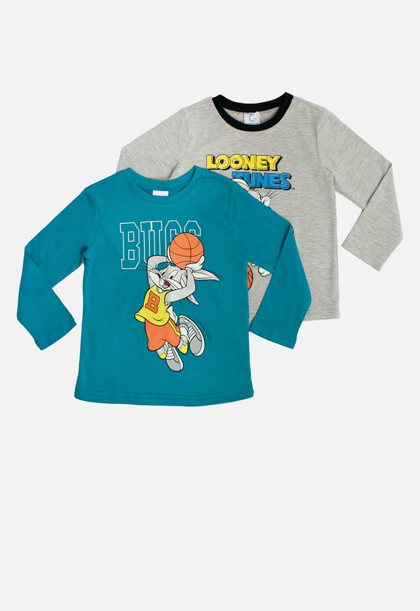 Character Group - 2-Pack long tees - blue & grey