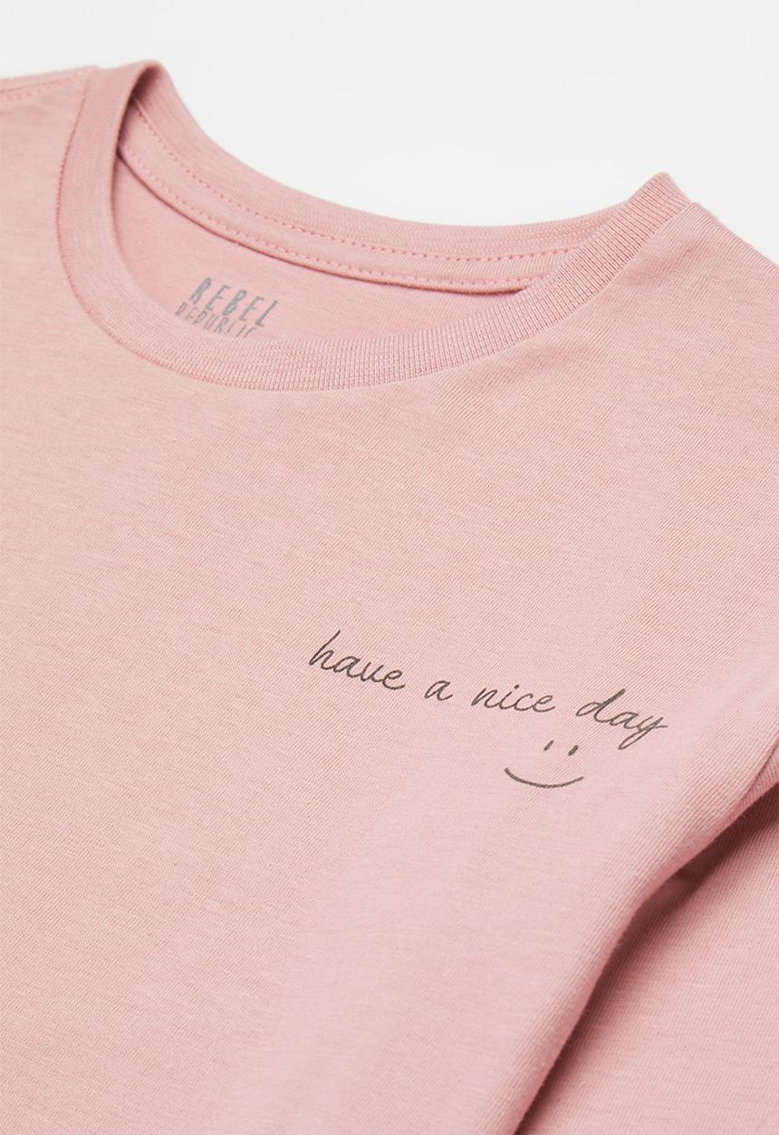 Rebel Republic - Graphic tee - dusty pink