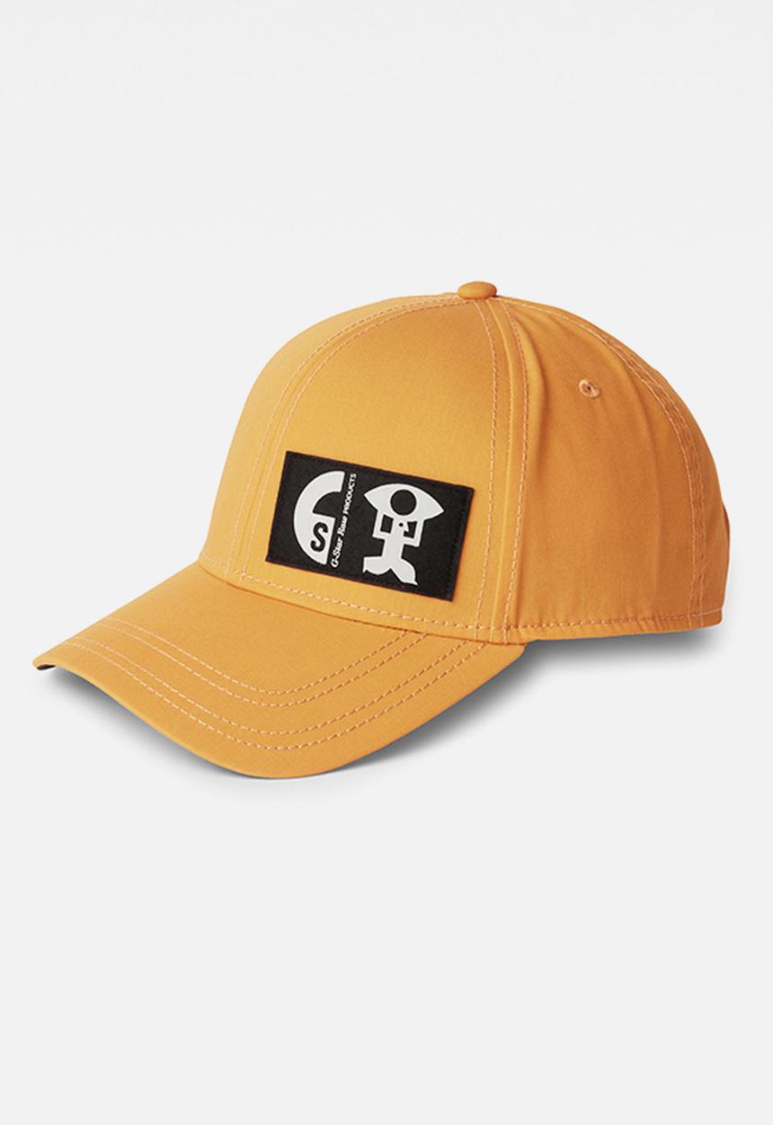 G-STAR - Originals baseball felt badge cap - dark gold