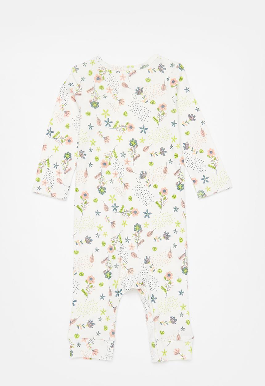 Pop Candy - Girls 2 pack romper - ecru & coral