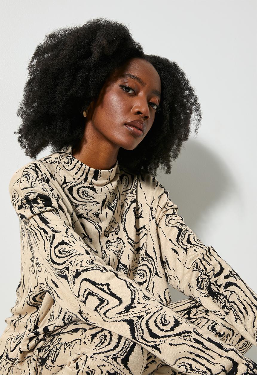 Superbalist - Premium blouson jumper -  black & neutral