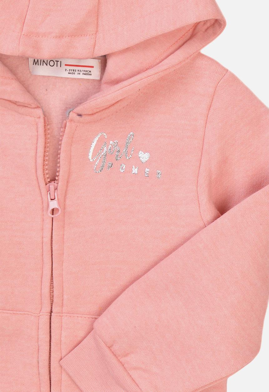 MINOTI - Basic fleece zip thru - blush pink