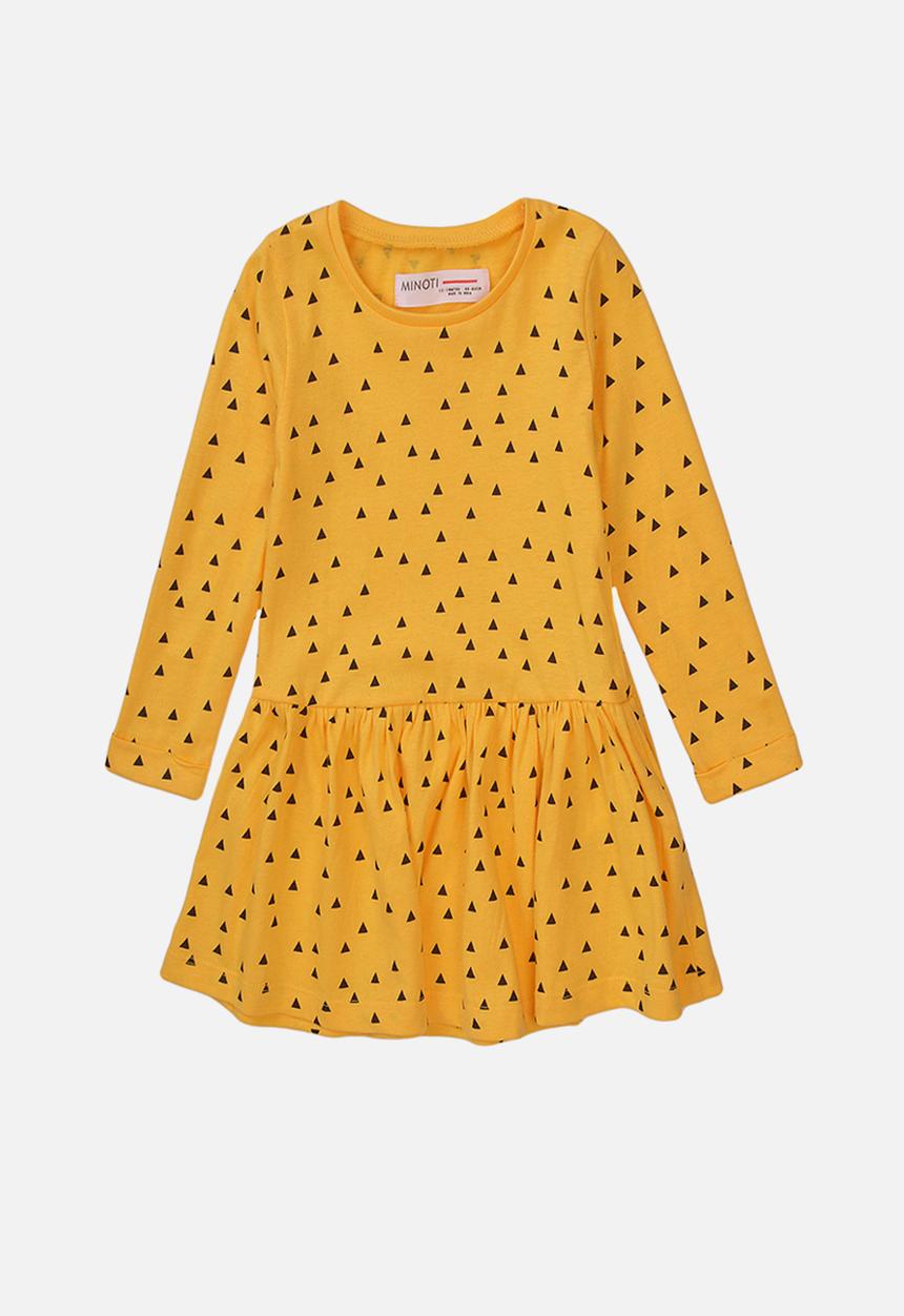 MINOTI - Aop basic dress - mustard 