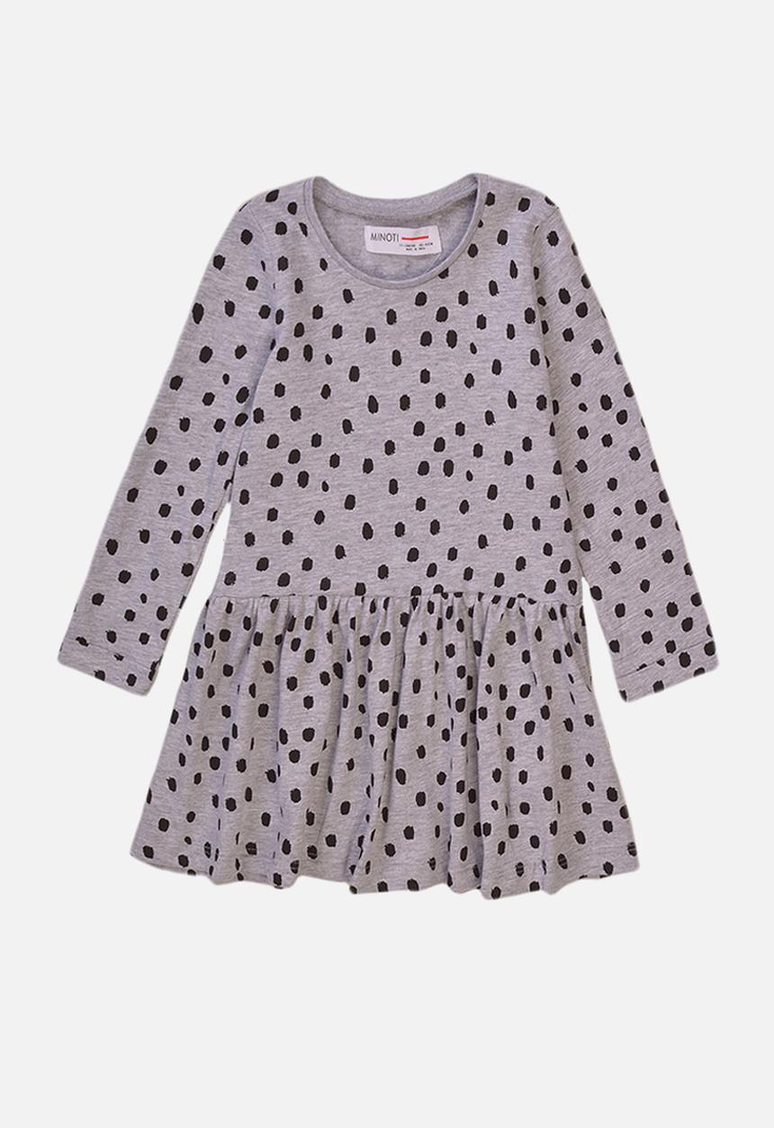 MINOTI - Spot aop basic dress - grey 