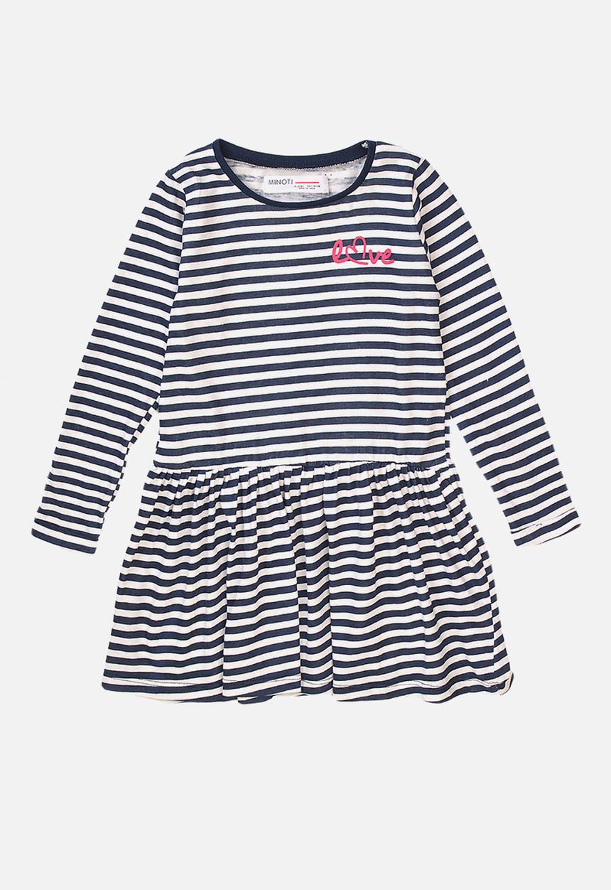 MINOTI - Stripe basic dress - black & white