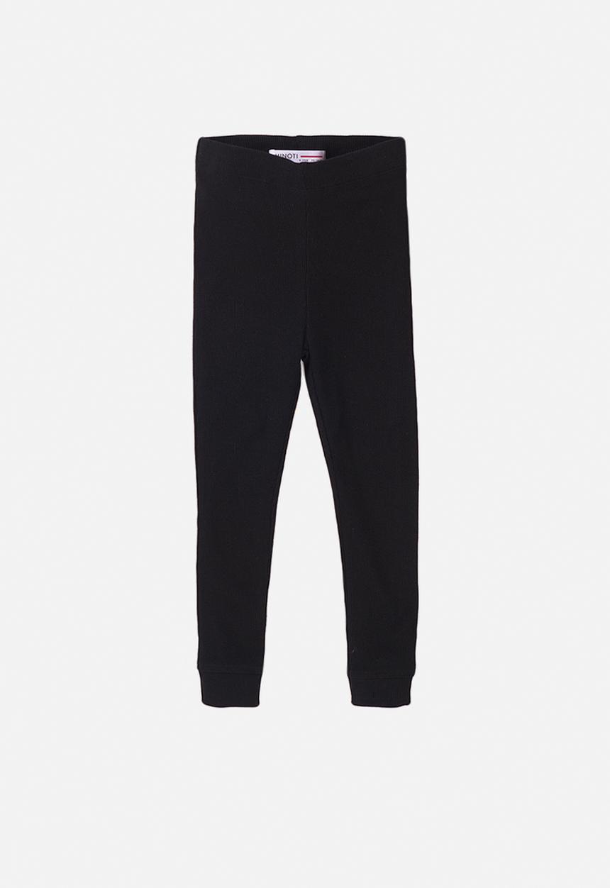 MINOTI - Basic ribbed legging - black 