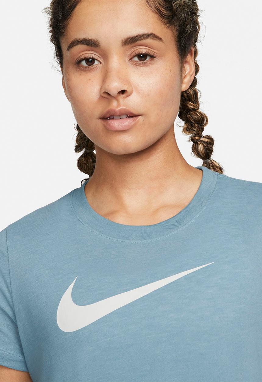 Nike - W nk dry tee dfc crew - worn blue