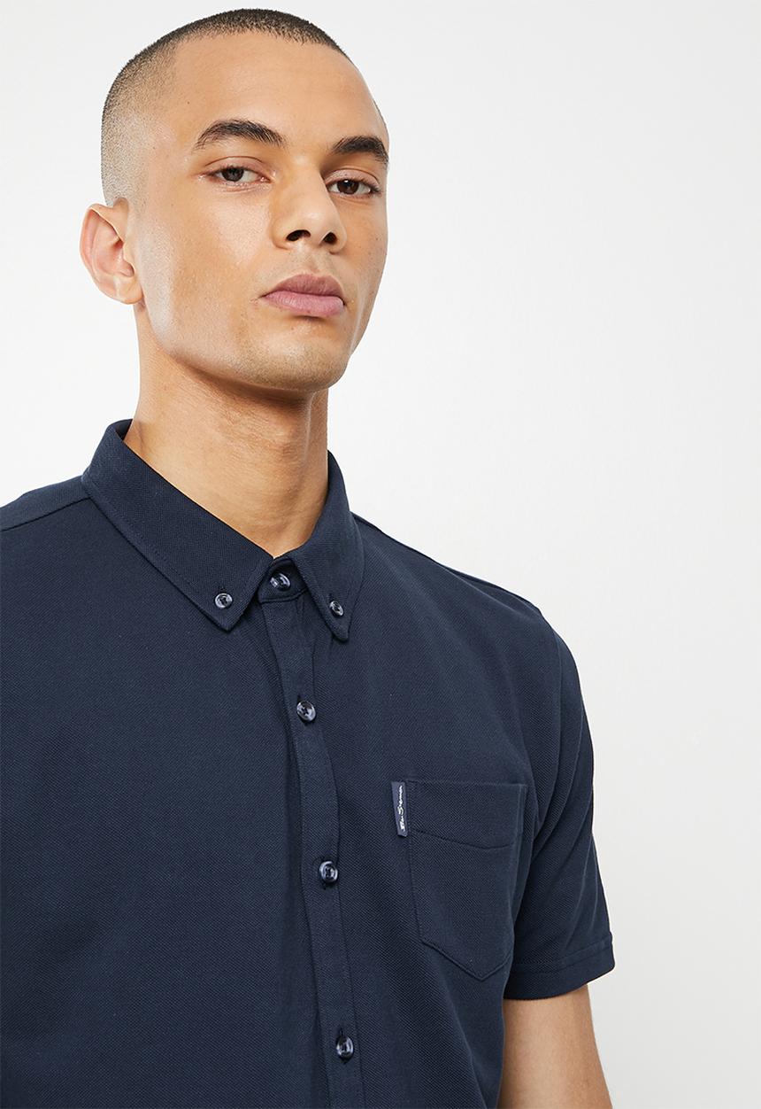 Ben Sherman - Pique shirt navy - navy