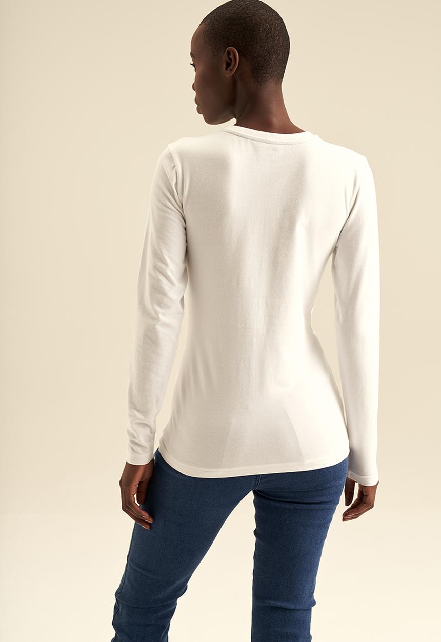 POLO - Women long sleeve logo tee - white