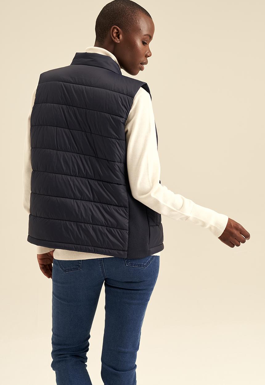 POLO - Women sleeveless puffer jacket - navy