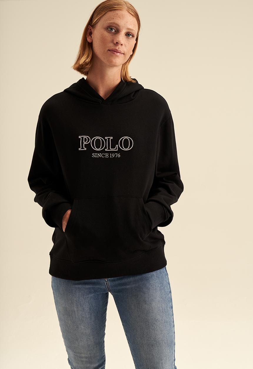 POLO - Women logo hoodie - black