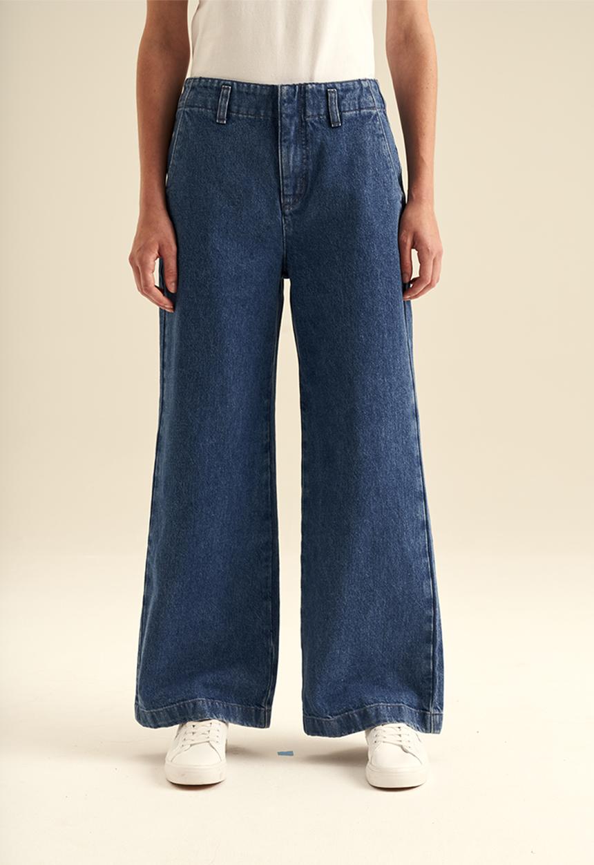 POLO - Women wide leg jean - mid wash