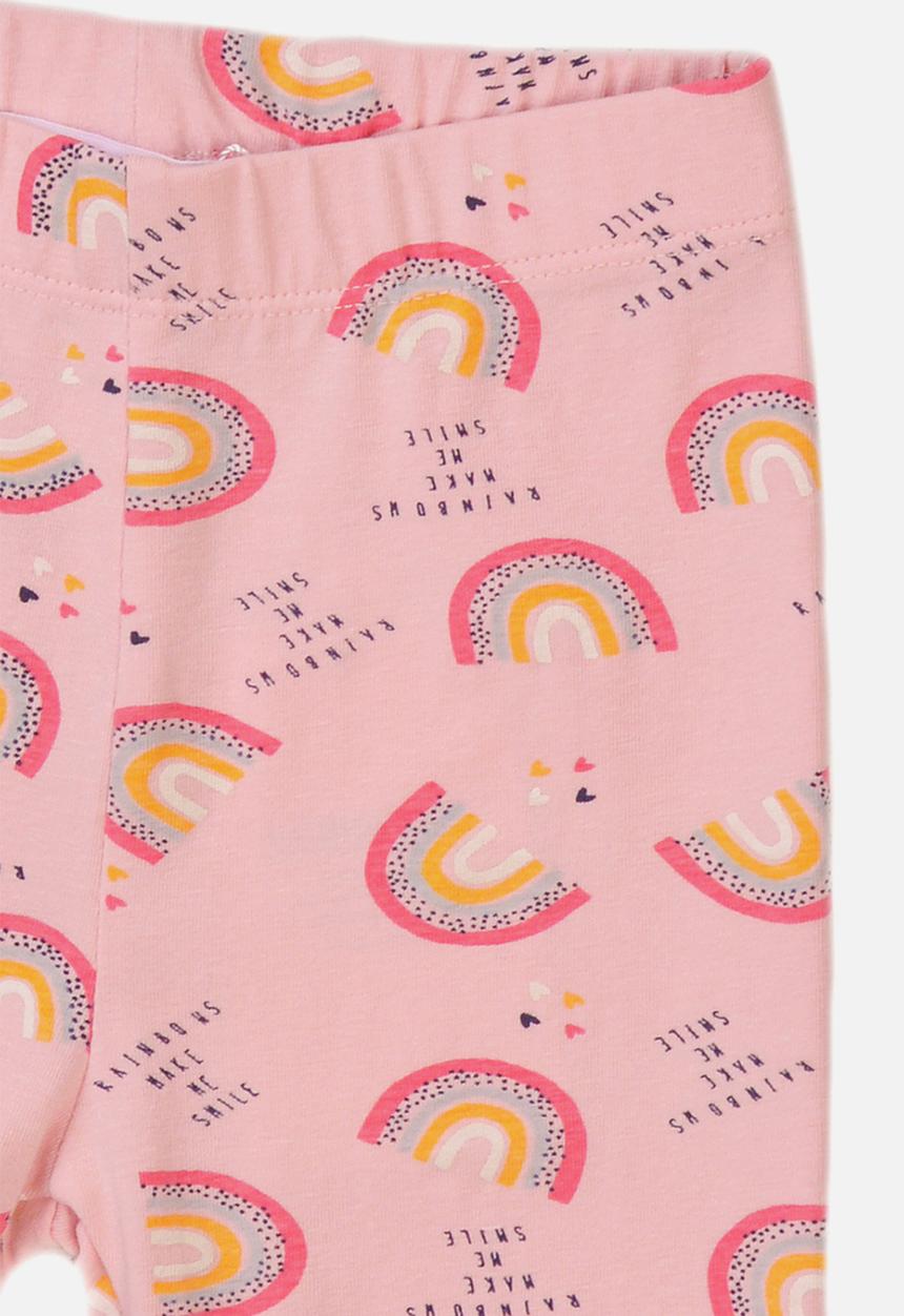 MINOTI - Rainbow aop basic legging - pink