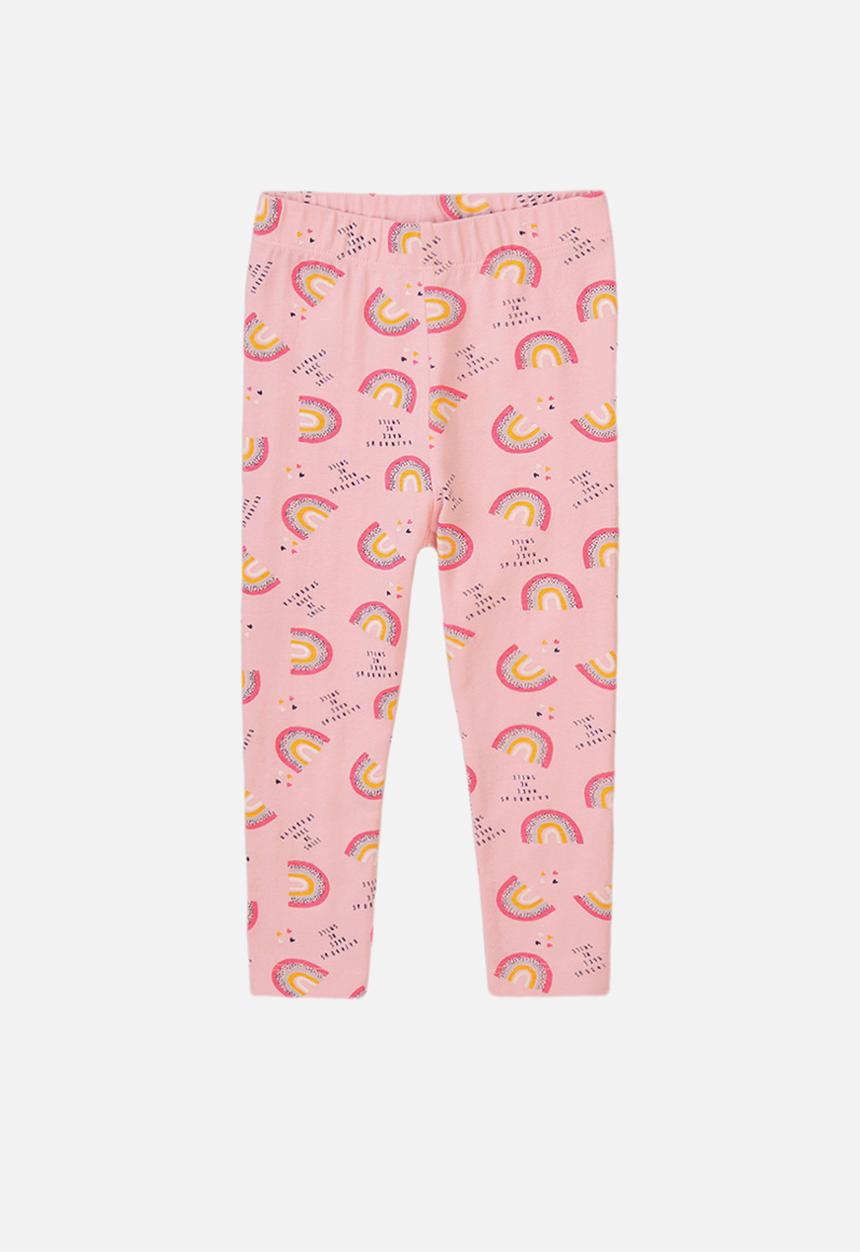 MINOTI - Rainbow aop basic legging - pink