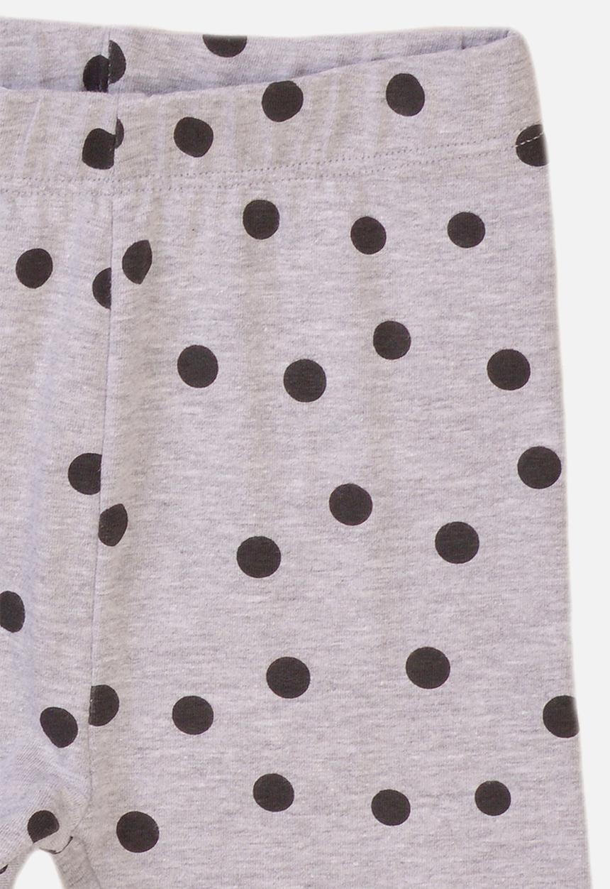 MINOTI - Baby girl polka dot basic legging - grey