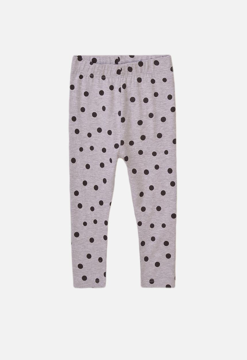 MINOTI - Baby girl polka dot basic legging - grey