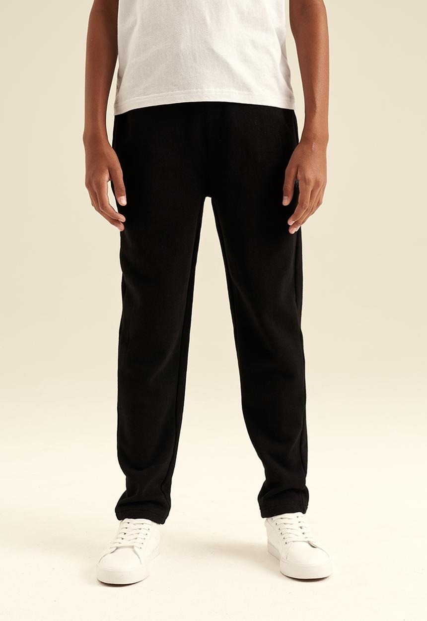 POLO - Boys crested back pocket track pant - black