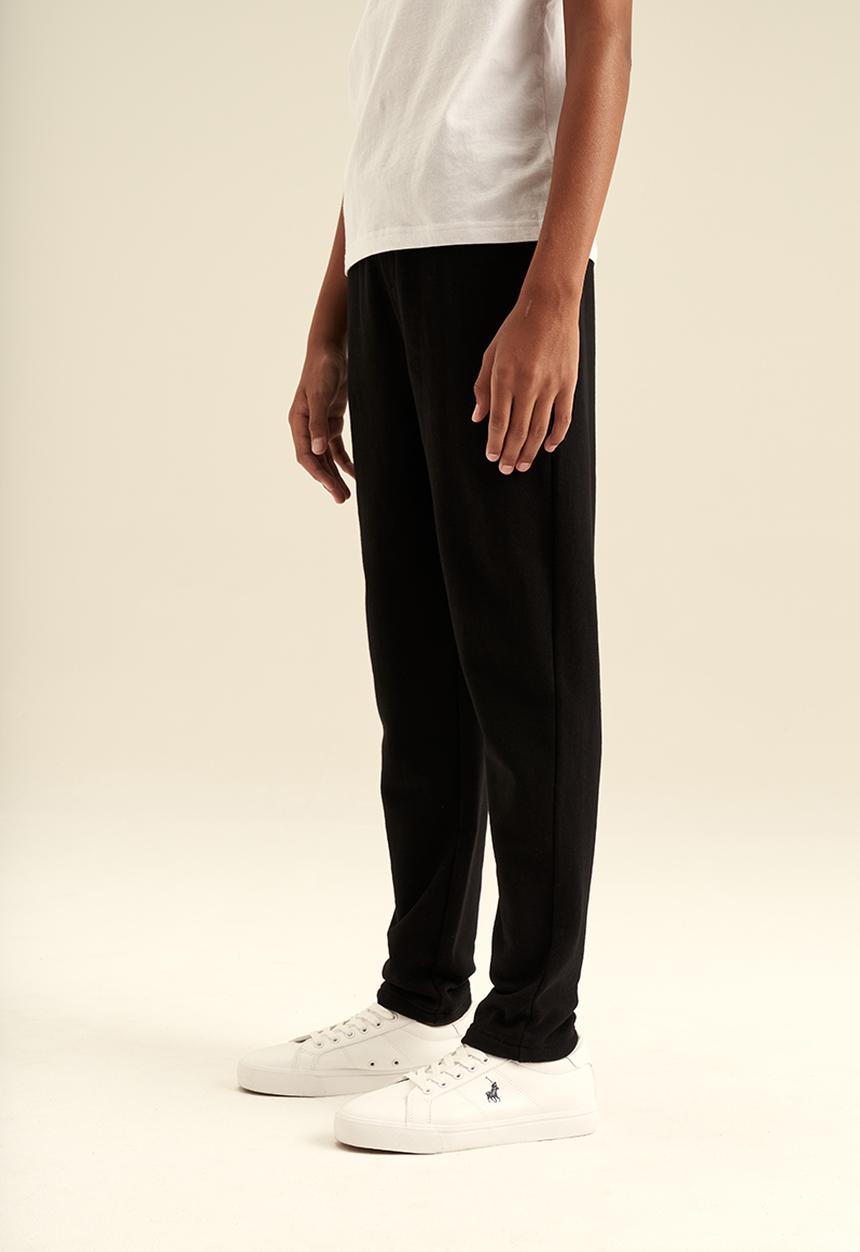 POLO - Boys crested back pocket track pant - black